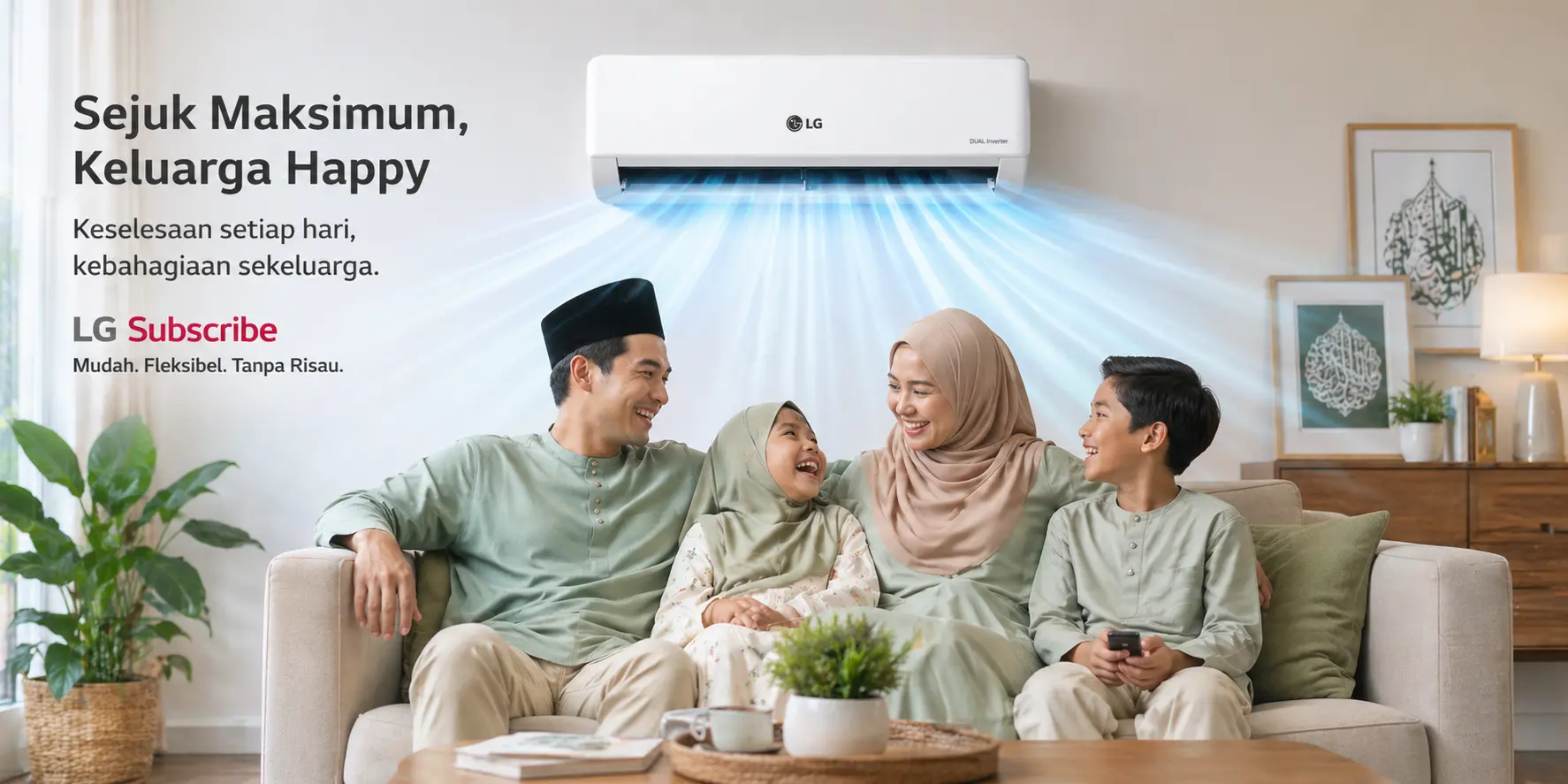 Keluarga selesa dengan aircond LG